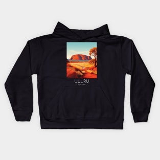 A Pop Art Travel Print of Uluru / Ayers Rock - Australia Kids Hoodie